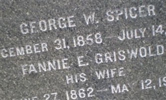 Fannie Elizabeth Griswold Spicer Fannie Elizabeth Griswold Spicer