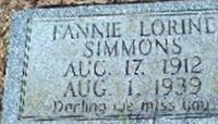 Fannie Lorine Simmons Fannie Lorine Simmons
