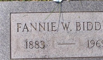 Fannie W Biddle