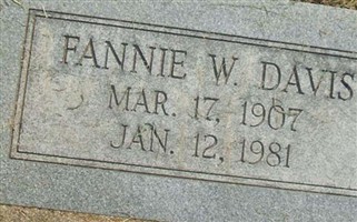 Fannie Wilmoth Davis Fannie Wilmoth Davis
