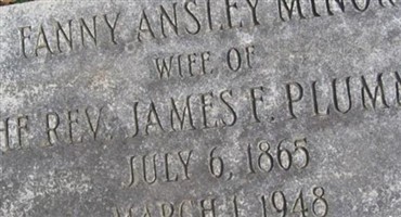 Fanny Ansley Minor Plummer Fanny Ansley Minor Plummer