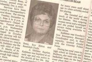Fanny Kathleen Martin Bean