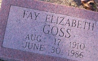 Fay Elizabeth Goss Fay Elizabeth Goss