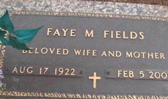 Faye M Fields Faye M Fields