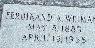 Ferdinand A. Weimann Ferdinand A. Weimann