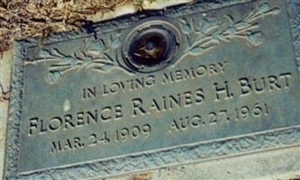 Florence Raines H Burt Florence Raines H Burt