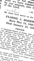 Flossie A. Reckinger Boehmer Flossie A. Reckinger Boehmer