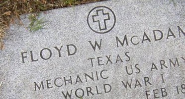 Floyd W McAdam Floyd W McAdam