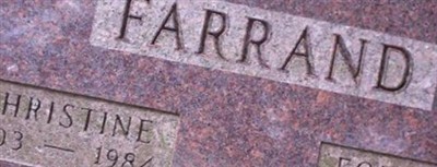 Forrest H Farrand Forrest H Farrand