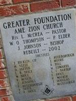Foundation AME Zion Church Cemetery