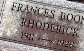 Frances Boone Rhoderick