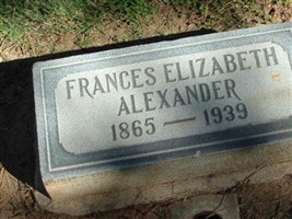 Frances Elizabeth Alexander Frances Elizabeth Alexander