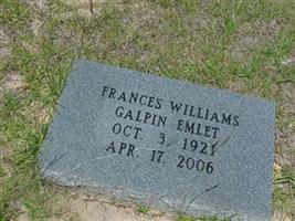 Frances Elizabeth Williams Galpin-Emlet