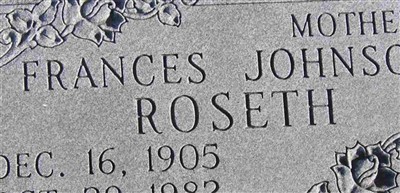 Frances Johnson Roseth Frances Johnson Roseth