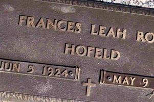 Frances Leah Ross Hofeld