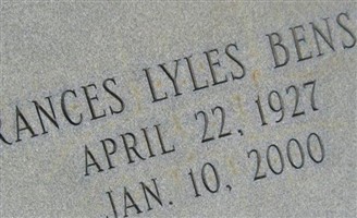 Frances Lyles Benson Frances Lyles Benson