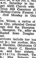Frances M. Hawkins Wilson Frances M. Hawkins Wilson
