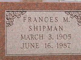 Frances M Shipman Frances M Shipman