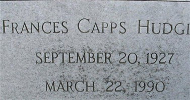 Frances May Capps Hudgins Frances May Capps Hudgins