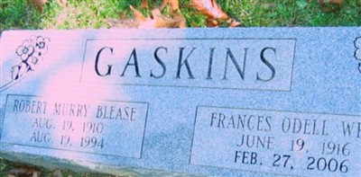 Frances Odell Wray Gaskins