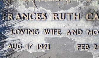 Frances Ruth Carson Frances Ruth Carson
