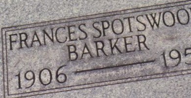 Frances Spotswood Barker Frances Spotswood Barker