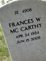 Frances W McCarthy Frances W McCarthy
