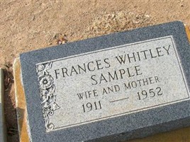 Frances Whitley Sample Frances Whitley Sample