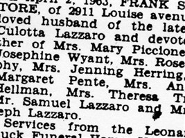 Francesco Salvatore "Frank" Lazzaro Francesco Salvatore "Frank" Lazzaro