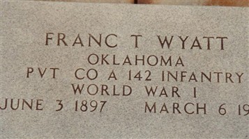 Francis Thomas "Franc, pronouced 'France.'" Wyatt Francis Thomas "Franc, pronouced 'France.'" Wyatt
