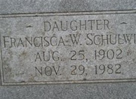 Francisca W. Schulwitz Francisca W. Schulwitz