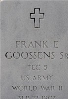 Frank E Goossens, Sr Frank E Goossens, Sr