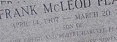 Frank McLeod Pearce Frank McLeod Pearce