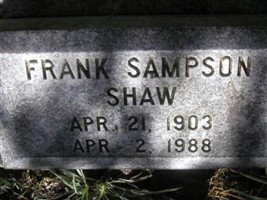 Frank Sampson Shaw Frank Sampson Shaw