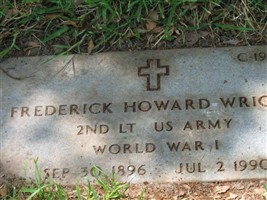 Frederick Howard "Fred Howard or Howard Wright" Wright Frederick Howard "Fred Howard or Howard Wright" Wright