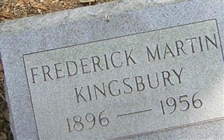 Frederick Martin Kingsbury Frederick Martin Kingsbury