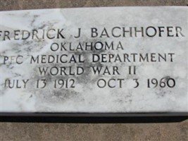 Fredrick J Bachhofer