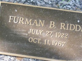 Furman B Riddle Furman B Riddle