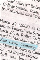 Garl "Shorty" Weldon Roberts Garl "Shorty" Weldon Roberts