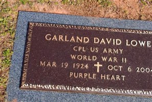 Garland David Lowe Garland David Lowe
