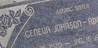 Geneva P Johnson Adkison Geneva P Johnson Adkison