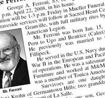 George August Ferroni, Sr