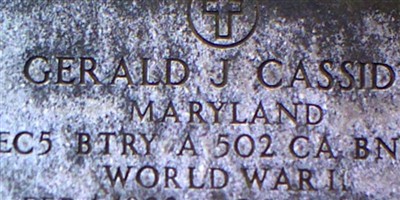 Gerald J. Cassidy Gerald J. Cassidy