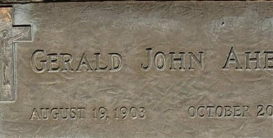 Gerald John Ahern Gerald John Ahern