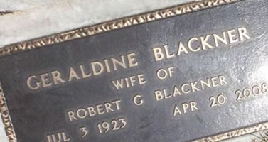Geraldine Blackner Geraldine Blackner