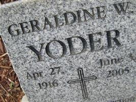 Geraldine W Yoder