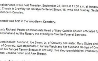 Geralyn Fontenot Simon Geralyn Fontenot Simon
