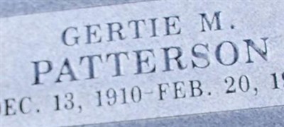 Gertie M. Patterson Gertie M. Patterson