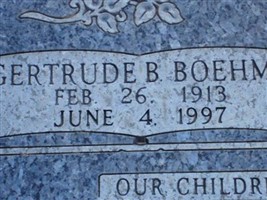 Gertrude B Boehme Barfuss