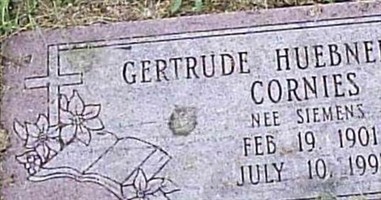 Gertrude Huebner Siemens Cornies Gertrude Huebner Siemens Cornies